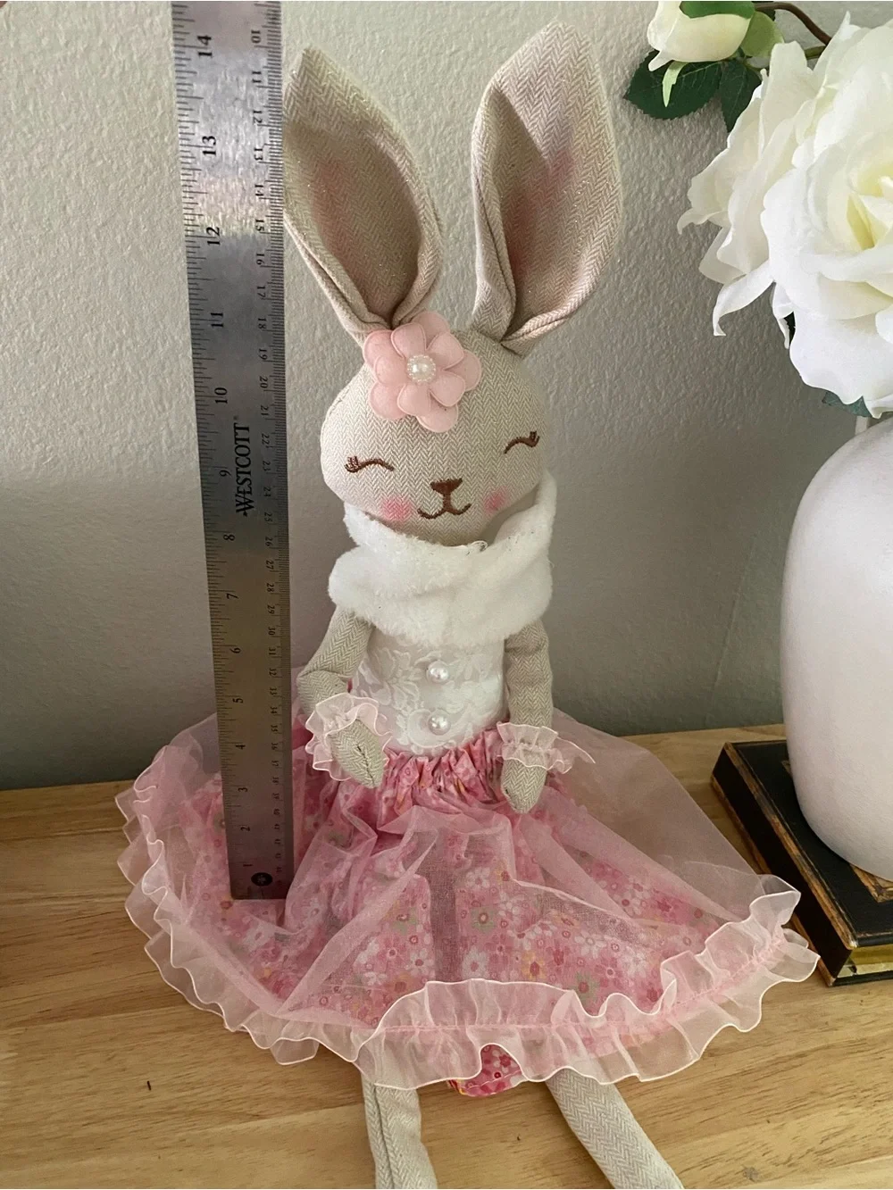 Plush Bunny Doll in Pink Tulle Dress - Cute Kids Toy